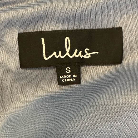 NWT Lulus Blue Grey Off The Shoulder Maxi Dress Wedding Guest Dress Formal Dress - Picture 9 of 12